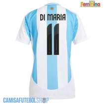 Camisa de time de futebol Argentina Angel Di Maria #11 Replicas 1º Equipamento Feminina Copa America 2024 Manga Curta